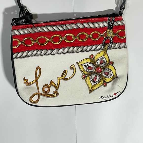 Brighton Love Glitter & Go Crossbody Bag Durable Cloth Material Zipper & Tassel - Picture 4 of 16